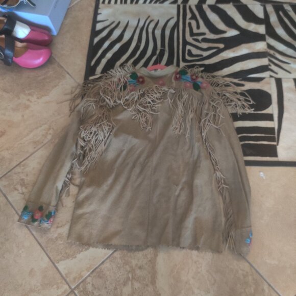 Ralph Lauren leather beaded jacket size XL New (roomy) - Picture 4 of 4